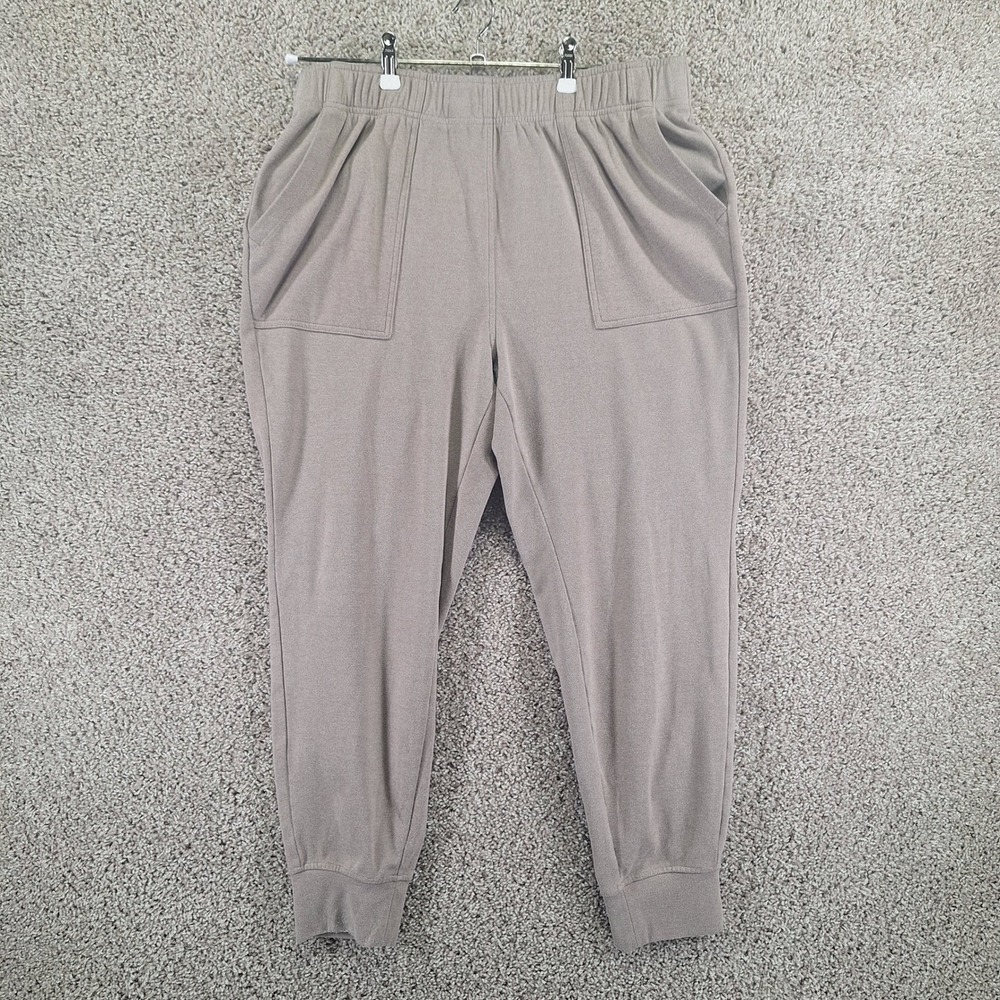 90 Degree by Reflex Mary Jogger Women XL (Fits 33x26) Taupe Marled Pique Stretch